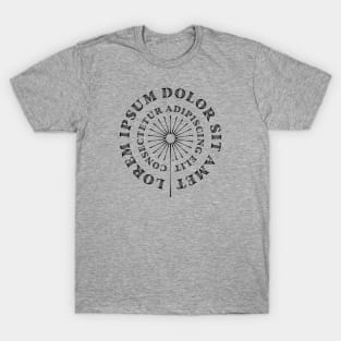 Lorem Ipsum Circles (black) T-Shirt